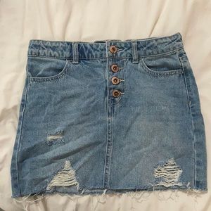 denim short skirt